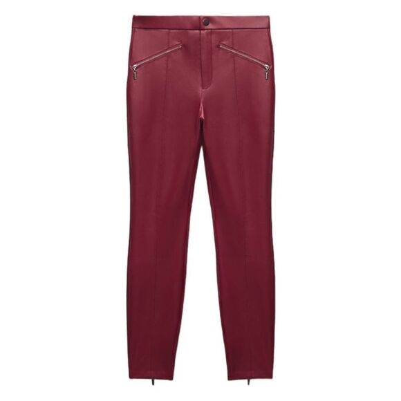 Zara Red Faux Leather Hi-rise
Legging(Size Medium) - Picture 3 of 10
